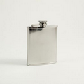 Stainless Medallion Center Flask - 6 Oz.